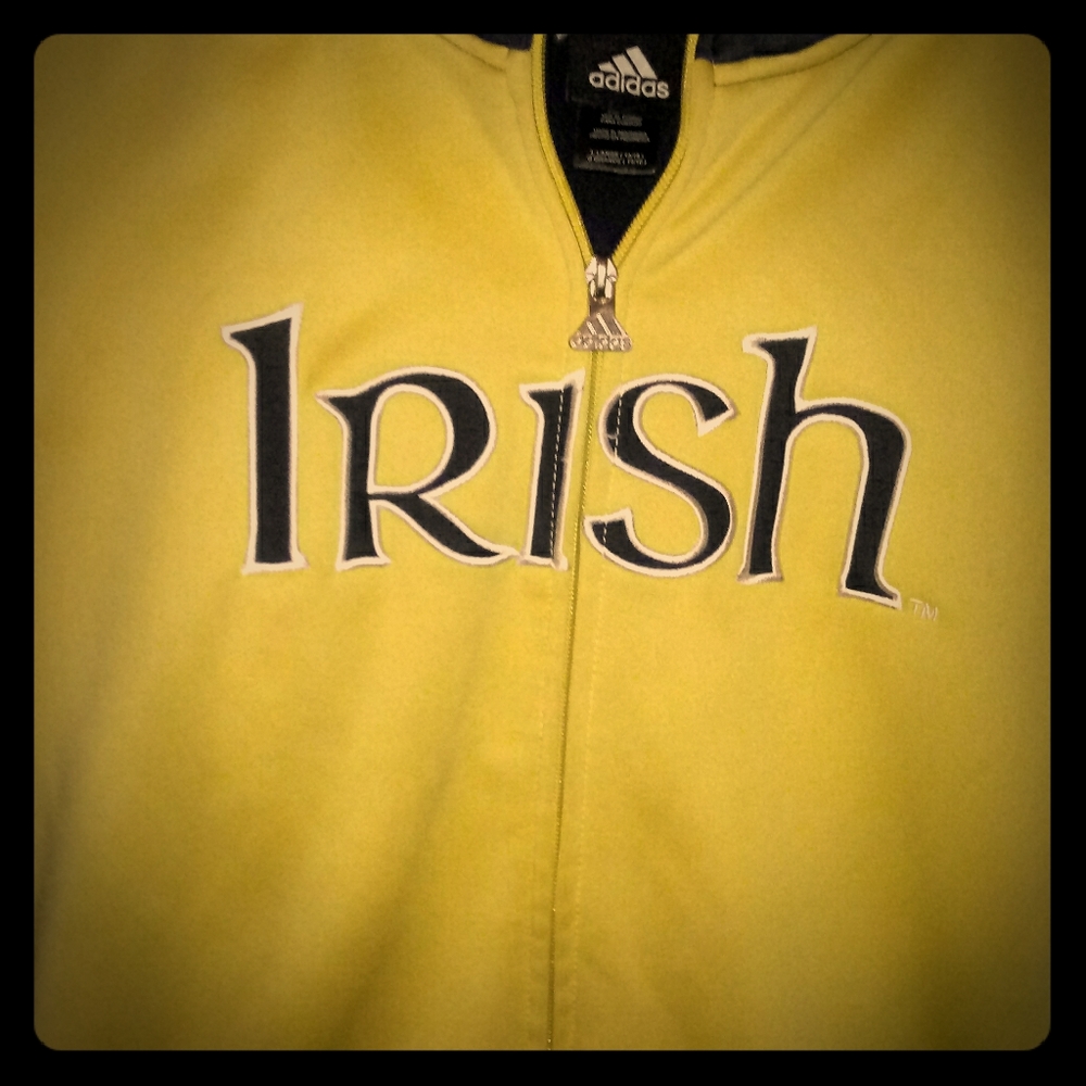 Notre Dame Irish Adidas hoodie.